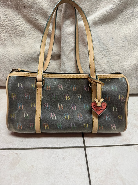 Dooney & Bourke Handbags - Dooney & Bourke Multicolor DB Logo Barrel Bag Y2K rainbow zipper